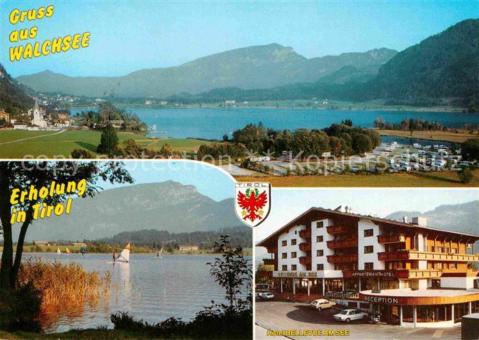 Walchsee Tirol Panorama Sommer und Wintererholungsort Hotel Bellevue am See