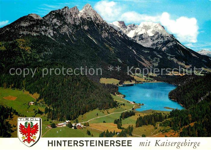Hintersteinersee mit Wildem Kaiser Kaisergebirge Fliegeraufnahme