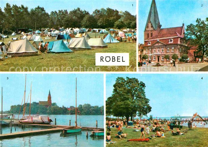Roebel Mueritz Zeltplatz Rathaus Badeanstalt an der Mueritz Mecklenburgische See
