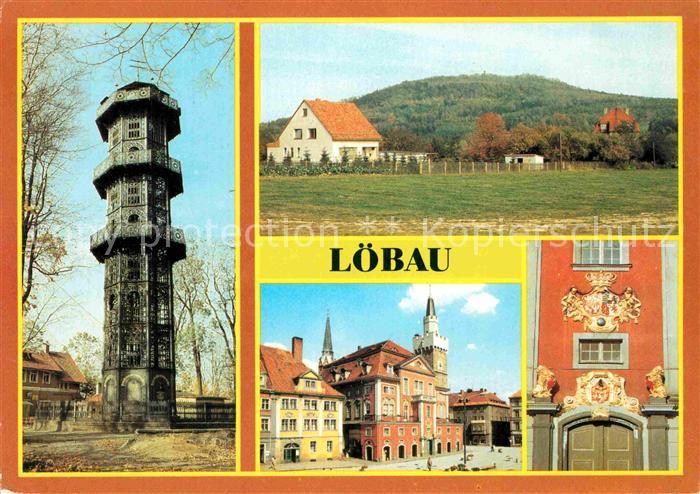 Loebau Sachsen Aussichtsturm Loebauer Berg Technisches Denkmal Rathaus Portal
