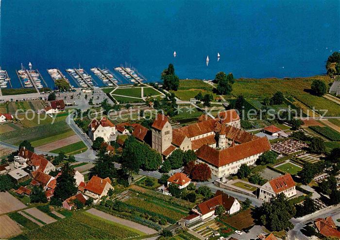 Mittelzell ehemalige Benediktinerabtei Basilika Fliegeraufnahme