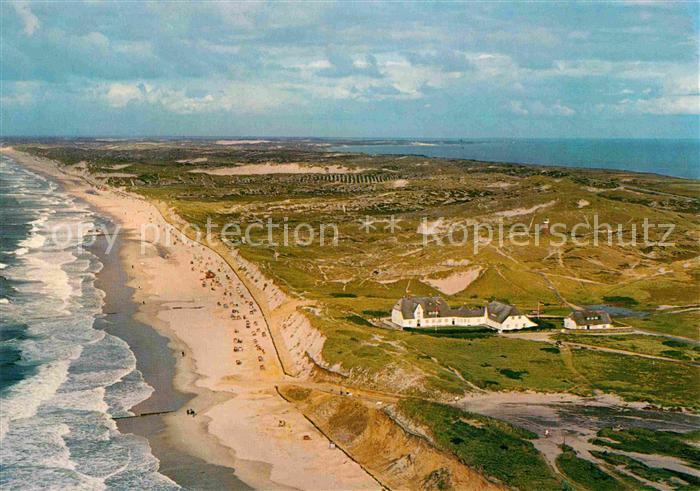 Kampen Sylt Haus Kliffende Nordseeinsel Fliegeraufnahme