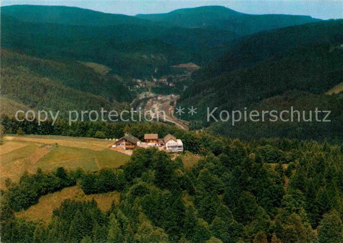 Huzenbach Gasthaus Pension Zum Schloss Schwarzwald Fliegeraufnahme