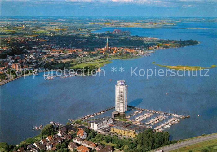 Schleswig Holstein Wikingturm Restaurant Cafe an der Schlei Fliegeraufnahme