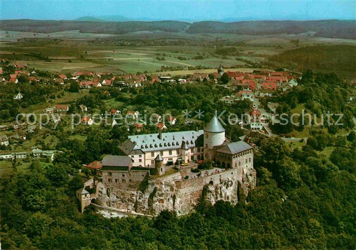 Waldeck Edersee Schloss an der Edertalsperre Fliegeraufnahme