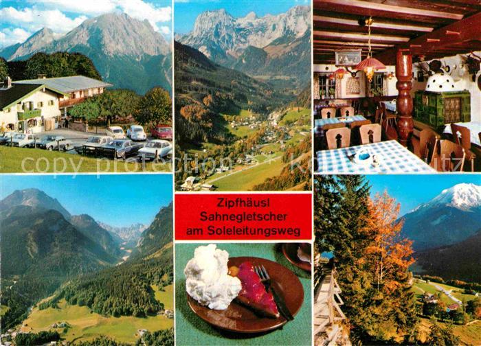 Ramsau Berchtesgaden Berggasthof Pension Zipfhaeusl Sahnegletscher Watzmann Alpe