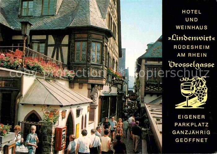 Ruedesheim Rhein Drosselgasse Hotel und Weinhaus Lindenwirt
