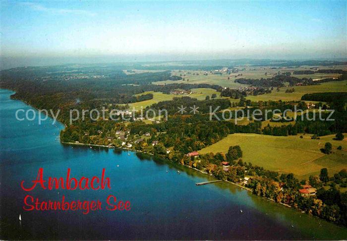 Ambach Starnbergersee Fliegeraufnahme