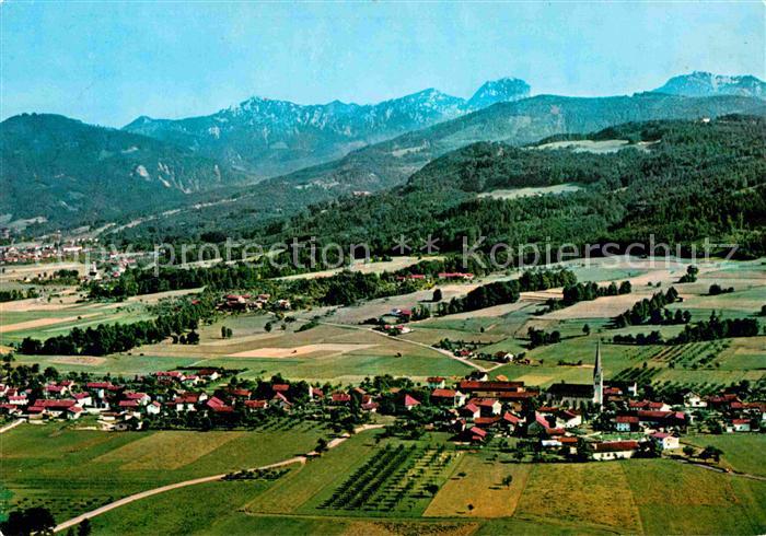 Au Bad Aibling mit Blick zum Wendelstein Bayerische Voralpen Fliegeraufnahme