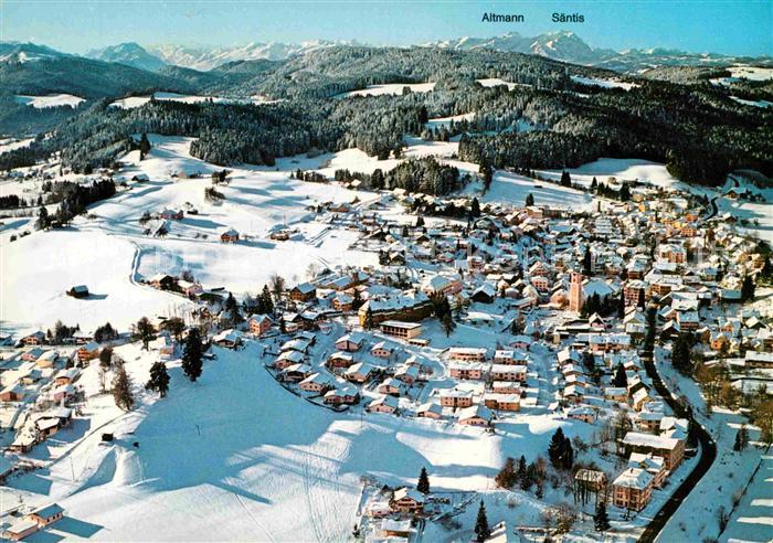 Scheidegg Allgaeu Kneippkurort mit Altmann und Saentis Appenzeller Alpen Flieger