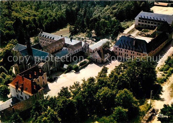 Saint-Leger-Vauban Abbaye Sainte Marie de la Pierre qui Vire vue aerienne