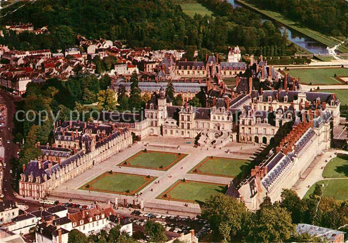 Fontainebleau Seine et Marne Palais Palast Fliegeraufnahme