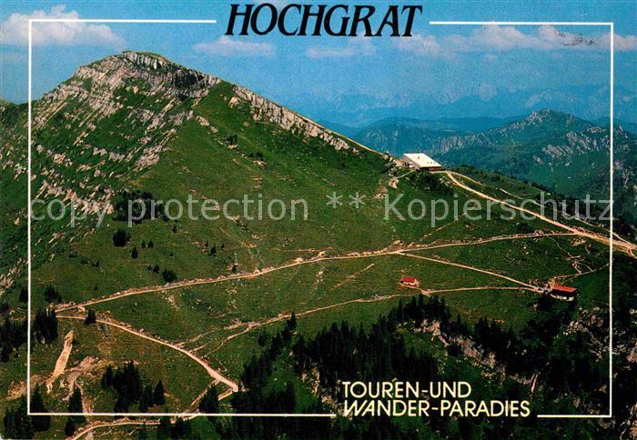 Hochgrat Touren und Wanderparadies Allgaeuer Alpen Fliegeraufnahme