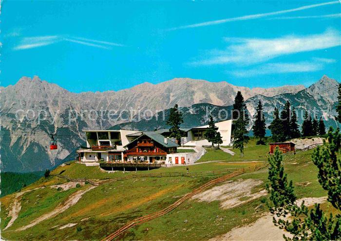 Seefeld Tirol Rosshuette mit Hermelekopf und Seefelder Joch Bahn