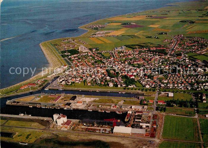 Buesum Nordseebad Hafen Fliegeraufnahme