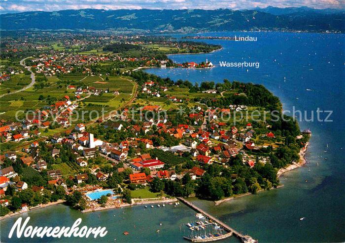 Nonnenhorn Wasserburg Lindau Alpen Fliegeraufnahme