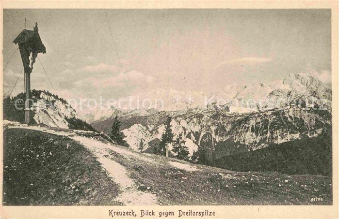 Kreuzeck Blick gegen Dreitorspitze