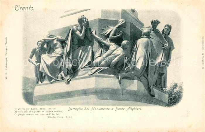 Trento Dettaglio del Monumento a Dante Alighieri