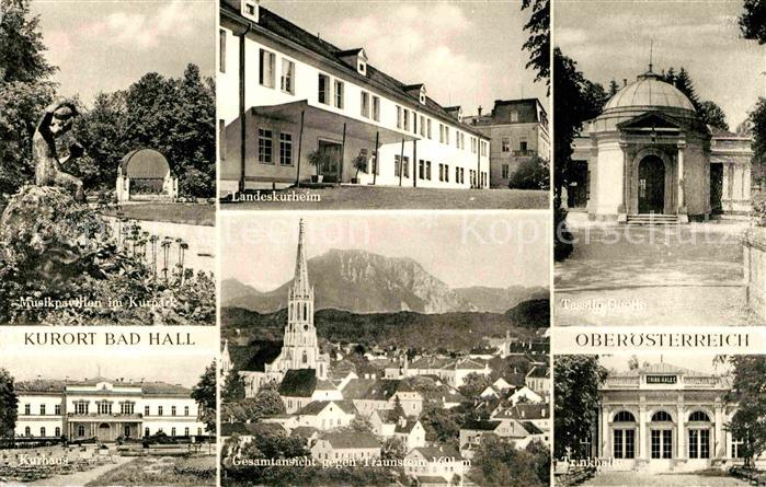 Bad Hall Oberoesterreich Landeskurheim Trinkhalle Musikpavillon Gesamtansicht Ku