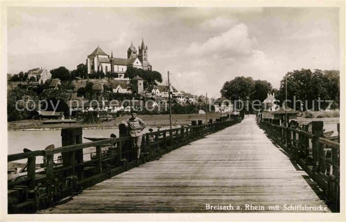 Breisach Rhein Schiffsbruecke