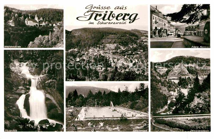Triberg Schwarzwald Wallfahrtskirche Wasserfall Schwimmbad Marktplatz
