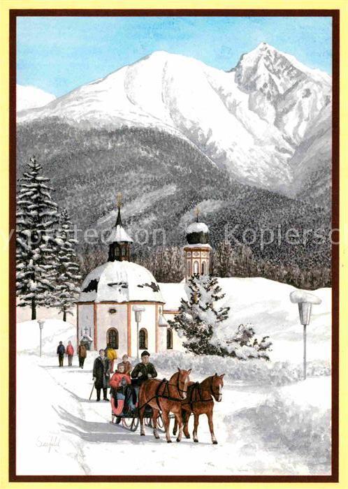 Seefeld Tirol Seekirchl Pferdeschlitten