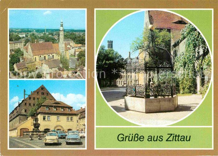 Zittau Klosterkirche Samariterbrunnen Gruener Born Stadtmuseum