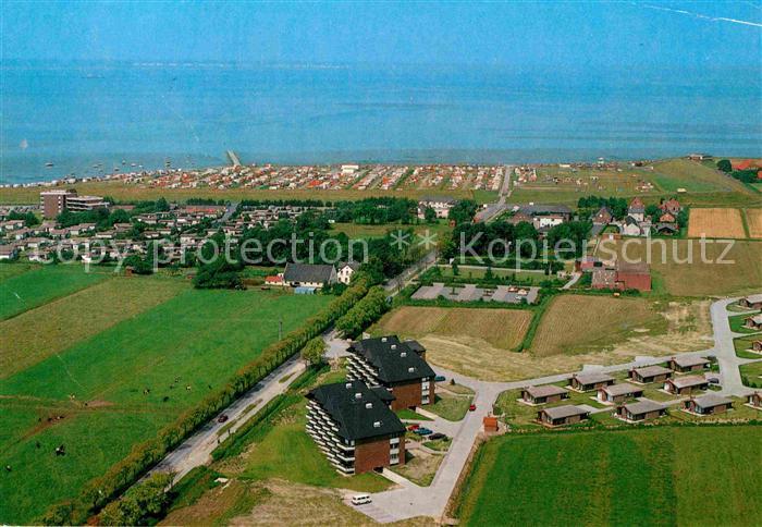 Tossens Nordseebad Fliegeraufnahme Halbinsel Butjardingen