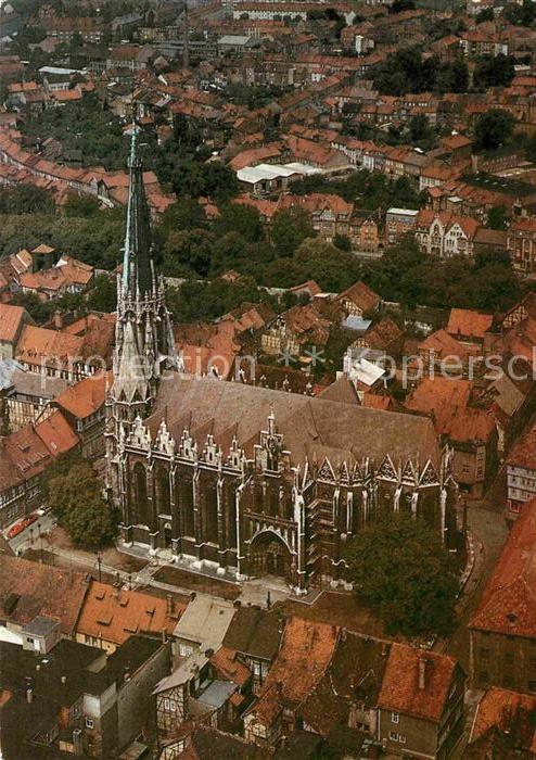 Muehlhausen Thueringen Fliegeraufnahme Pfarrkirche Sankt Marien
