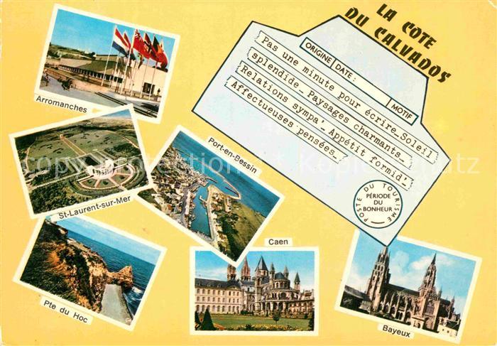 Arromanches-les-Bains Kirche Schloss Meer Fliegeraufnahme