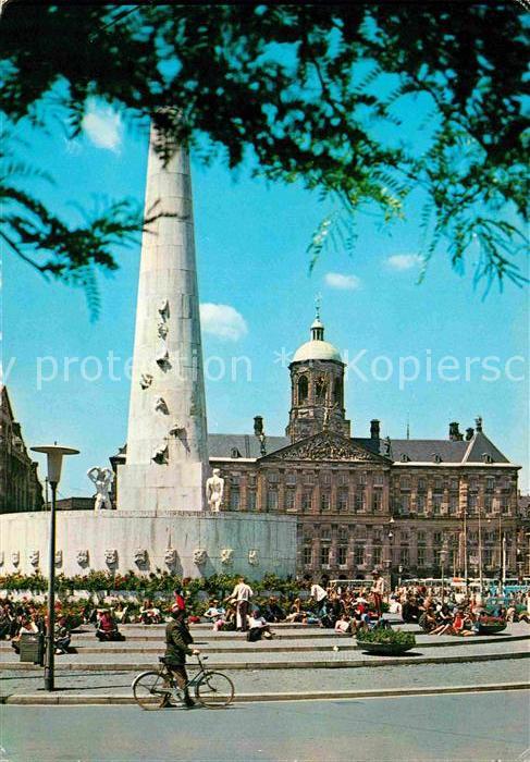 Amsterdam Niederlande Dam met Nationaal Monument en Koninklijk Paleis