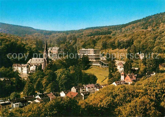 Schlangenbad Taunus Fliegeraufnahme Kirchenpartie