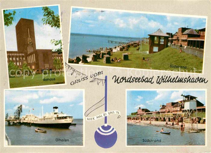 Wilhelmshaven  CITY Suedstrand oelhafen Rathaus