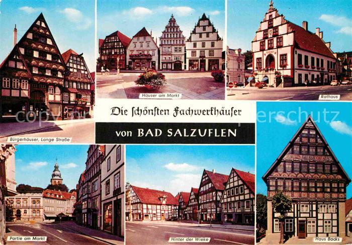 Bad Salzuflen Markt Rathaus Haus-Bocks Hinter der Wieke  Lange-Strasse