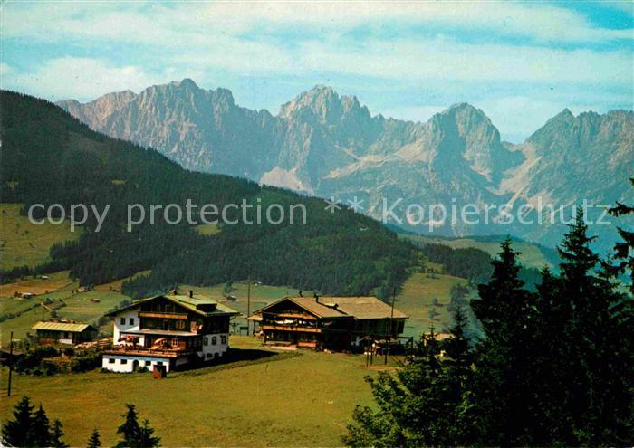 Kirchberg Tirol Alpengasthof Meierl mit Wildem Kaiser