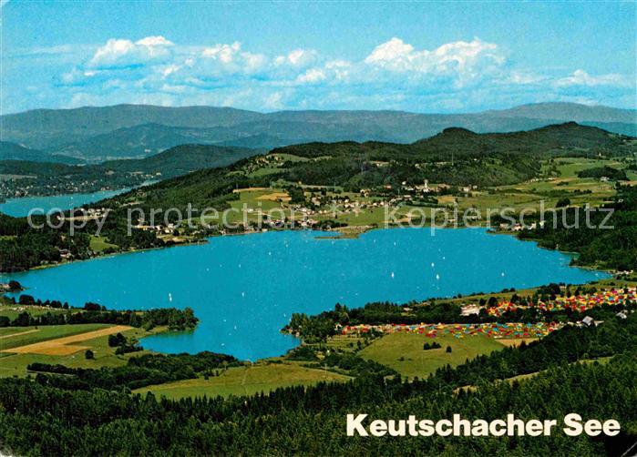 Keutschach See Fliegeraufnahme Camping am See