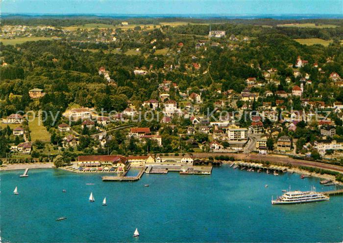Starnberg Starnbergersee Bayern Fliegeraufnahme Seepartie mit Soecking