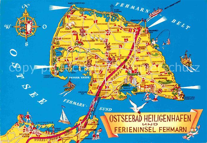 Heiligenhafen Ostseebad Lagekarte Ferieninsel Fehmarn