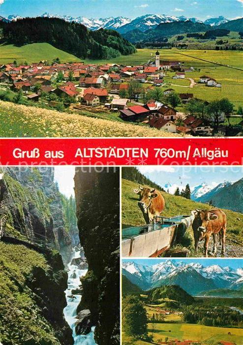 Altstaedten Allgaeu Kuehe Wasserfall