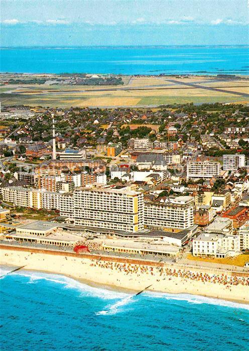 Westerland Sylt Fliegeraufnahme mit Strand