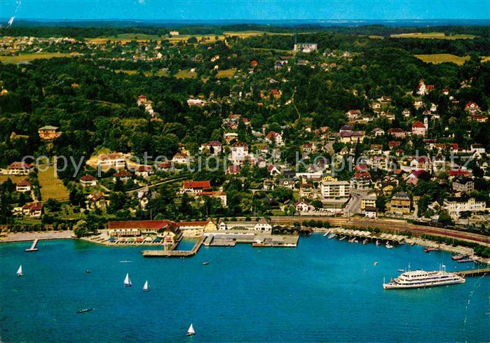 Starnberg Starnbergersee Bayern Fliegeraufnahme Seepartie mit Soecking