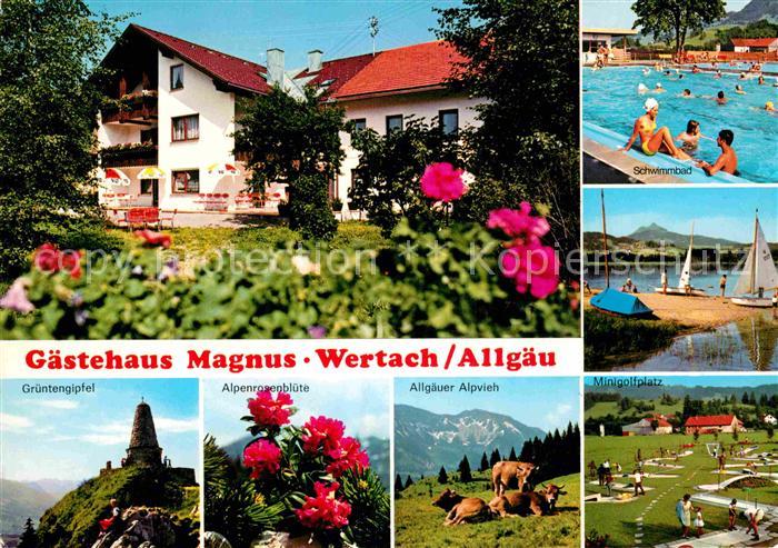 Wertach Gaestehaus Magnus Freibad Minigolf Kuehe Gruentengipfel