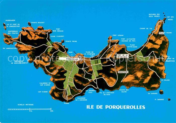 Porquerolles Ile Lagekarte