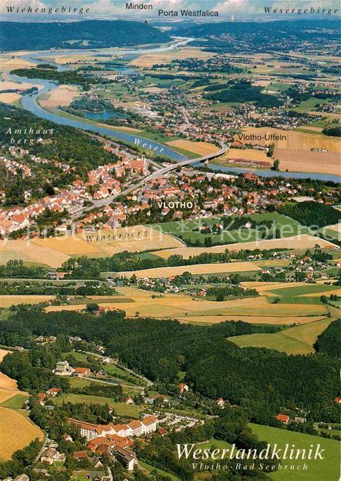Vlotho Fliegeraufnahme mit Weserlandklinik