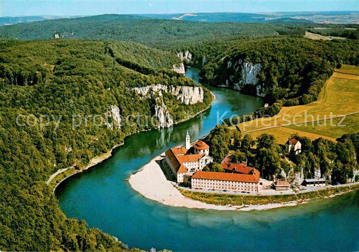 Weltenburg Kelheim Kloster an der Donau Fliegeraufnahme