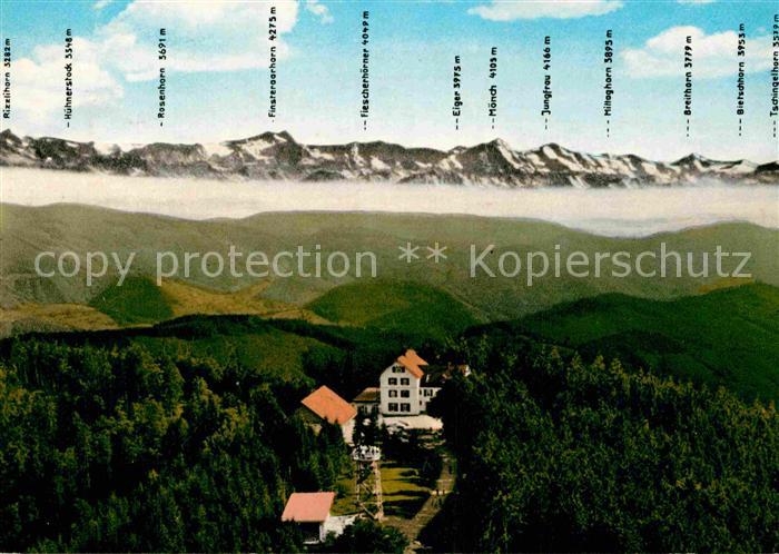 BADENWEILER BW Hotel Hochblauen im Schwarzwald Schweizer Alpenkette Fliegeraufna