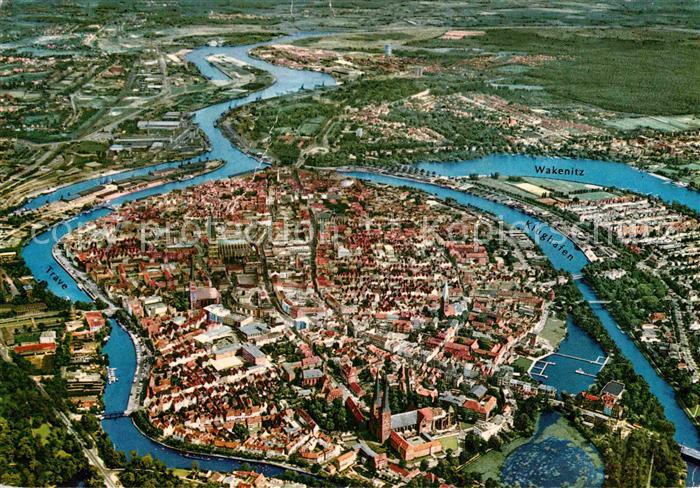 LueBECK  CITY Stadtzentrum Fliegeraufnahme