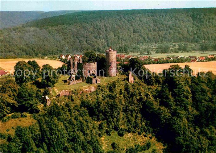 Bad Karlshafen Solbad Ruine Krugenburg Fliegeraufnahme