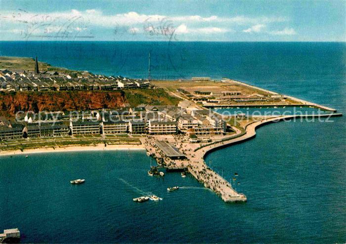 Insel Helgoland Nordseeheilbad Hafen Fliegeraufnahme