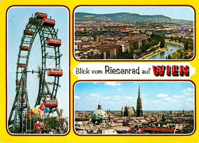 Wien Stadtbild mit Kirche Riesenrad